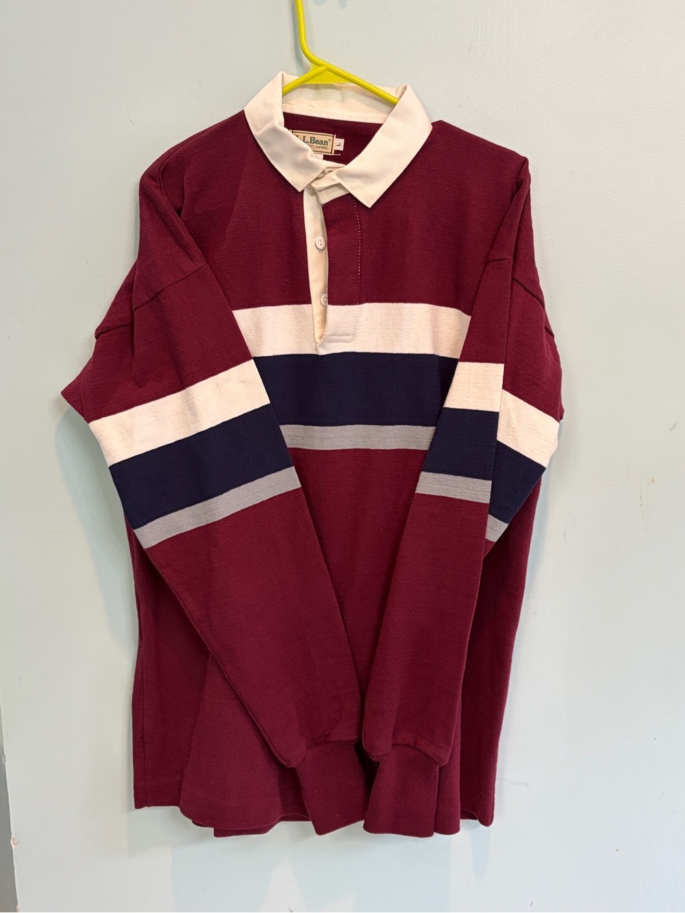 Vintage 90s LL Bean rugby shirt size L